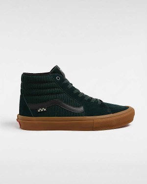 Women Vans Sk8-Hi Skate Shoes Green Malaysia | VN5203874