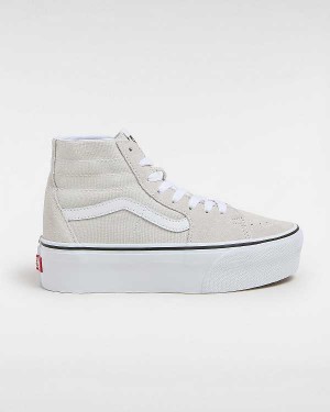 Women Vans Sk8-Hi Tapered Platform Shoes Grey Malaysia | VN5732416