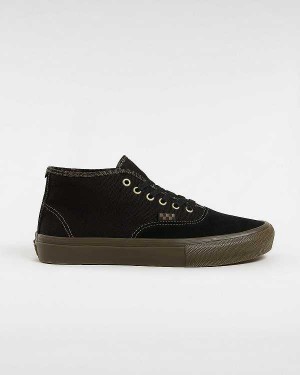 Women Vans Skate Authentic Mid Sneakers Black Malaysia | VN2156934