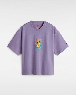 Women Vans Skate Clay T Shirts Purple Malaysia | VN3071569