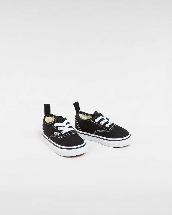 Kids' Vans Authentic Elastic Lace (1-4 years) Sneakers Black Malaysia | VN2094785