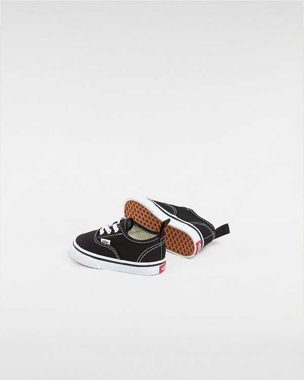 Kids' Vans Authentic Elastic Lace (1-4 years) Sneakers Black Malaysia | VN2094785