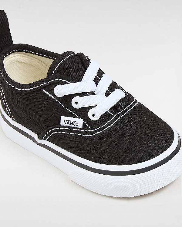 Kids' Vans Authentic Elastic Lace (1-4 years) Sneakers Black Malaysia | VN2094785