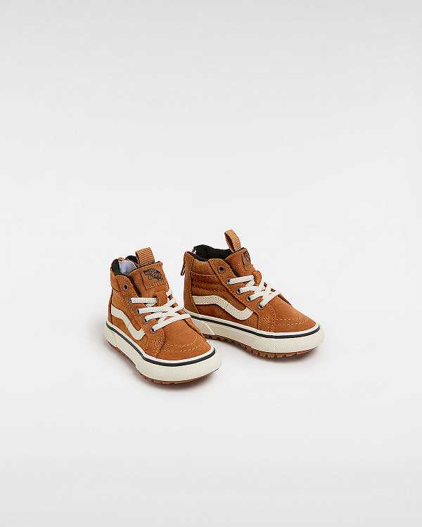 Kids' Vans MTE Sk8-Hi (1-4 Years) Sneakers Brown / Orange Malaysia | VN6813540