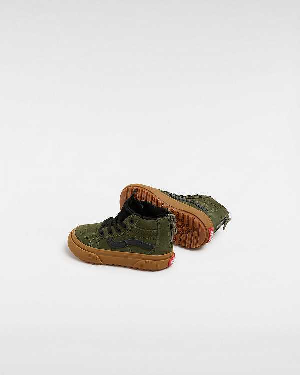 Kids' Vans MTE Sk8-Hi Zip (1-4 Years) Sneakers Green Malaysia | VN7150682