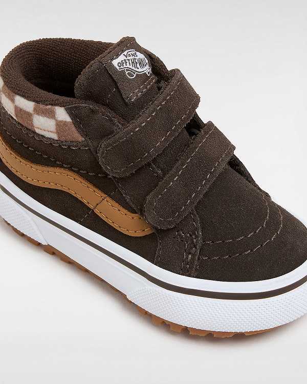 Kids' Vans MTE Sk8-Mid Reissue Hook and Loop (1-4 Years) Sneakers Brown Malaysia | VN0614783