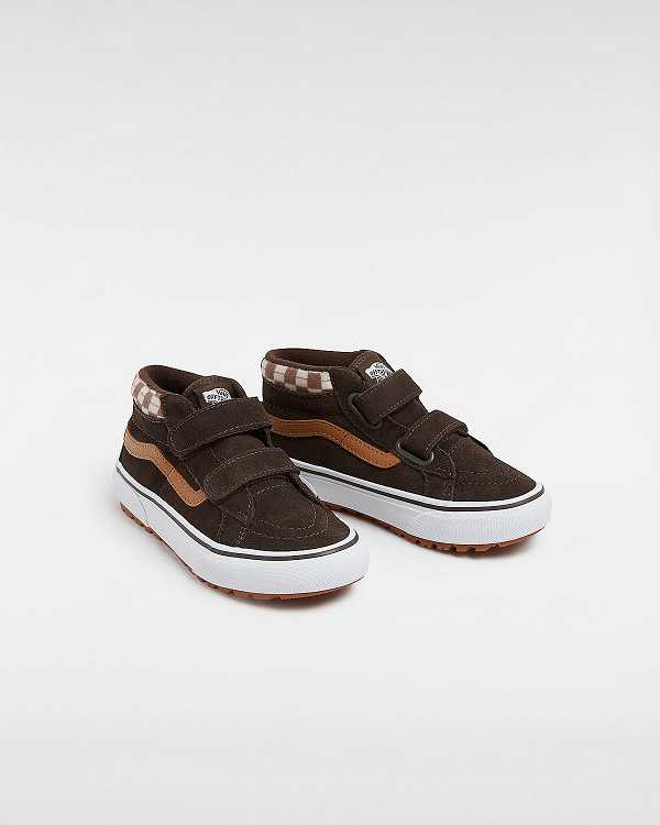 Kids' Vans MTE Sk8-Mid Reissue Hook and Loop (4-8 years) Sneakers Brown Malaysia | VN4391602