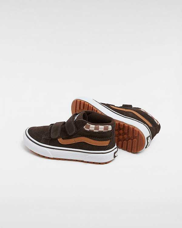 Kids' Vans MTE Sk8-Mid Reissue Hook and Loop (4-8 years) Sneakers Brown Malaysia | VN4391602