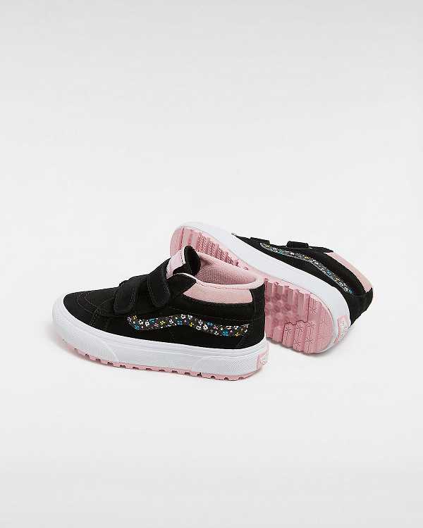 Kids' Vans MTE Sk8-Mid Reissue Hook and Loop (4-8 years) Sneakers Black / Pink Malaysia | VN3207985