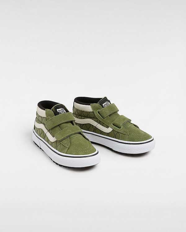 Kids' Vans MTE Sk8-Mid Reissue Hook and Loop (4-8 years) Sneakers Green Malaysia | VN2843751