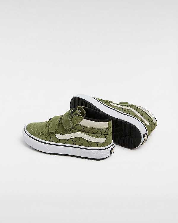 Kids' Vans MTE Sk8-Mid Reissue Hook and Loop (4-8 years) Sneakers Green Malaysia | VN2843751