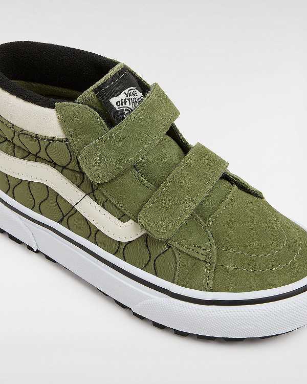 Kids' Vans MTE Sk8-Mid Reissue Hook and Loop (4-8 years) Sneakers Green Malaysia | VN2843751