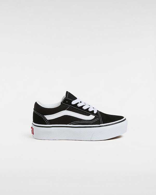 Kids\' Vans Old Skool (4-8 Years) Platform Shoes Black Malaysia | VN7510243