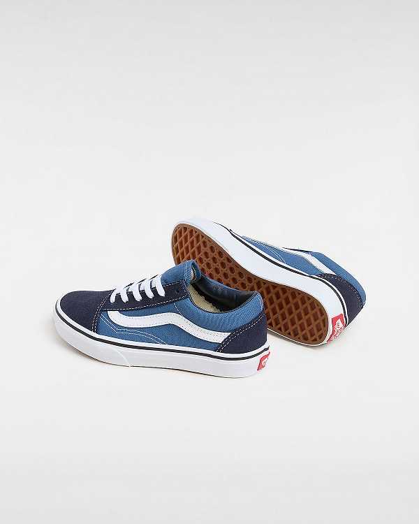 Kids' Vans Old Skool (4-8 Years) Sneakers Blue Malaysia | VN7986510