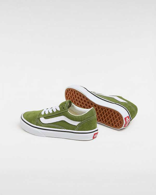 Kids' Vans Old Skool (4-8 Years) Sneakers Green Malaysia | VN7504293