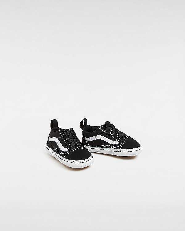 Kids' Vans Old Skool Crib (0-1 year) Sneakers Black Malaysia | VN2574018