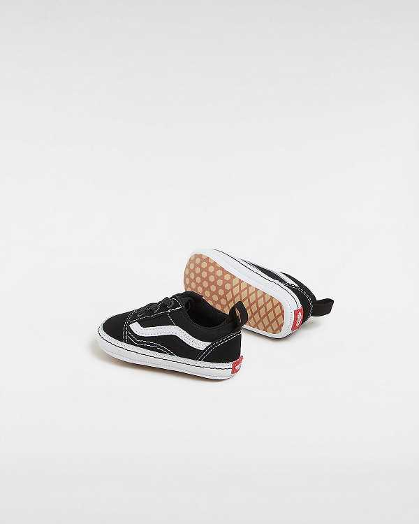 Kids' Vans Old Skool Crib (0-1 year) Sneakers Black Malaysia | VN2574018