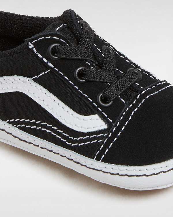 Kids' Vans Old Skool Crib (0-1 year) Sneakers Black Malaysia | VN2574018