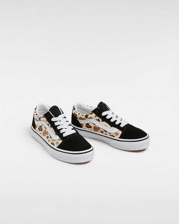 Kids' Vans Old Skool Glitter (4-8 Years) Sneakers Black Malaysia | VN6957842