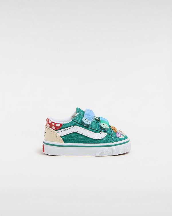 Kids\' Vans Old Skool Hook And Loop (1-4 Years) Sneakers Green Malaysia | VN1205396