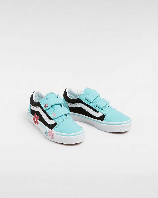 Kids' Vans Old Skool Hook and Loop Glitter (4-8 years) Sneakers Multicolor Malaysia | VN9634018