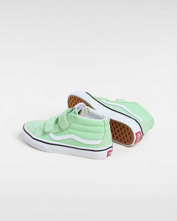 Kids' Vans SK8-Mid Reissue (4-8 years) Sneakers Green Malaysia | VN5734692