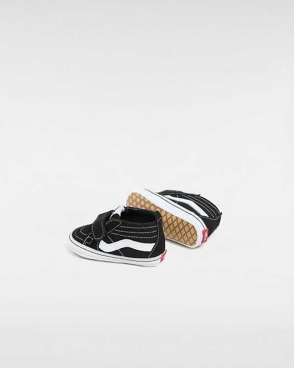 Kids' Vans Sk8-Hi Crib (0-1 year) Sneakers Black Malaysia | VN1354709