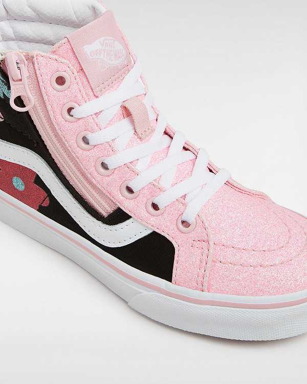 Kids' Vans Sk8-Hi Reissue Side Zip Glitter (4-8 years) Sneakers Multicolor Malaysia | VN4056183