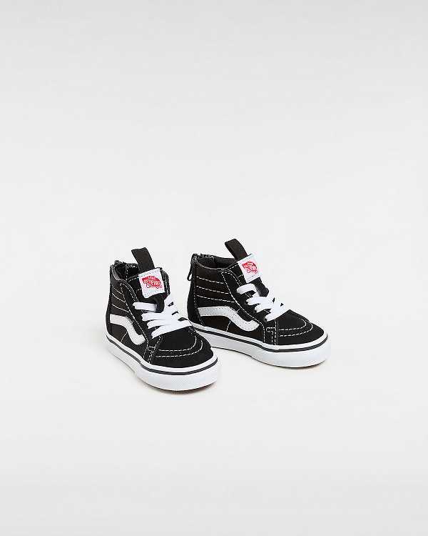 Kids' Vans Sk8-Hi Zip (1-4 Years) Sneakers Black Malaysia | VN3805261