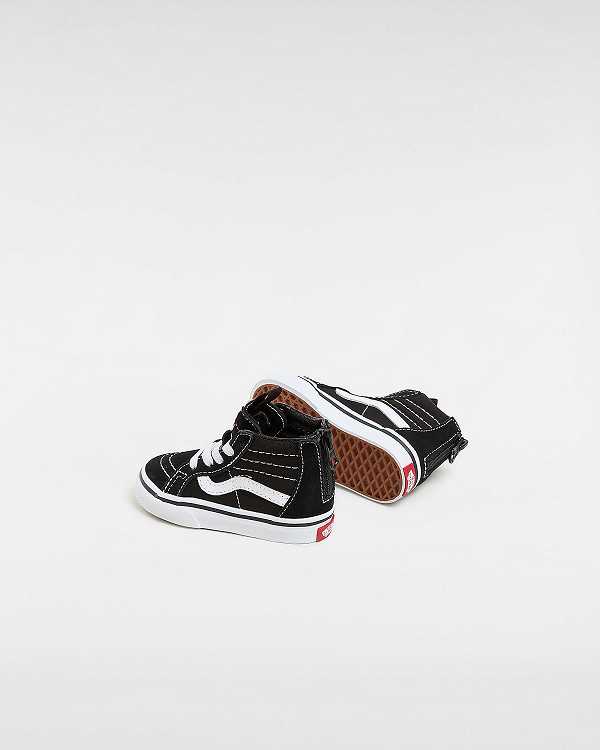 Kids' Vans Sk8-Hi Zip (1-4 Years) Sneakers Black Malaysia | VN3805261