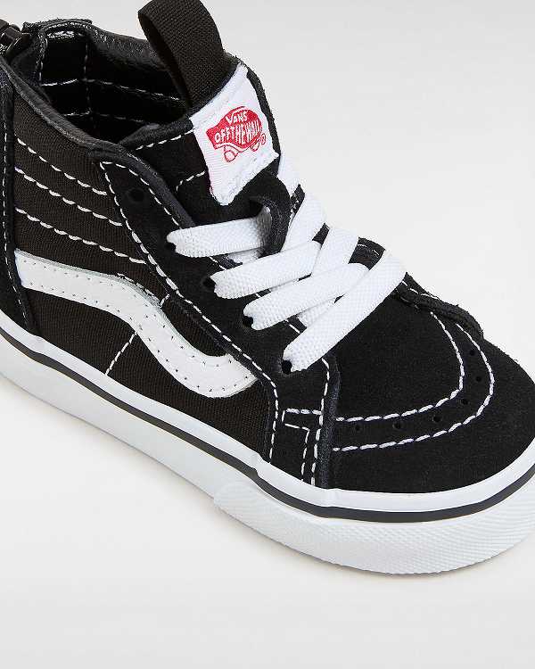 Kids' Vans Sk8-Hi Zip (1-4 Years) Sneakers Black Malaysia | VN3805261