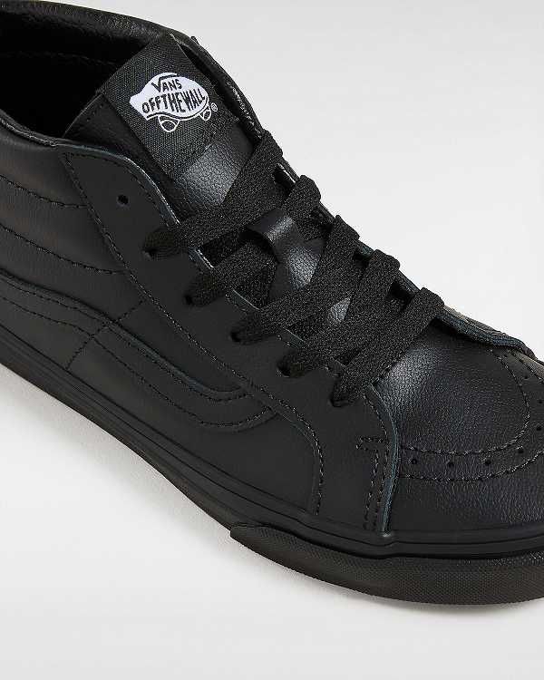 Kids' Vans Sk8-Mid Reissue (8-14 Years) Sneakers Black Malaysia | VN4796125