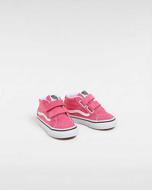 Kids' Vans Sk8-Mid Reissue Hook and Loop (1-4 Years) Sneakers Pink Malaysia | VN2709361