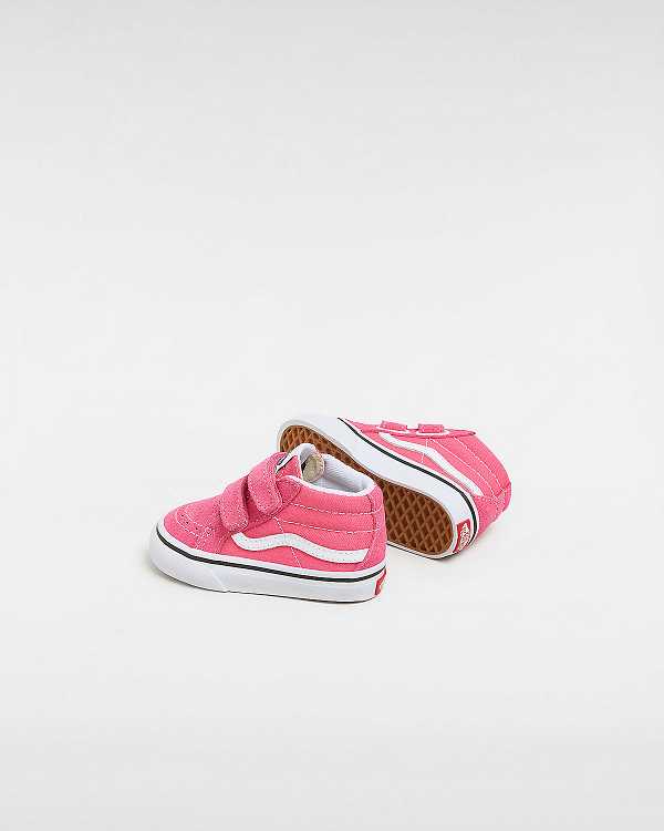 Kids' Vans Sk8-Mid Reissue Hook and Loop (1-4 Years) Sneakers Pink Malaysia | VN2709361