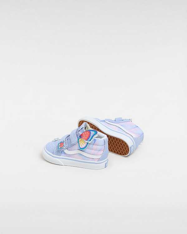 Kids' Vans Sk8-Mid Reissue Hook and Loop (1-4 Years) Sneakers Purple Malaysia | VN9168203