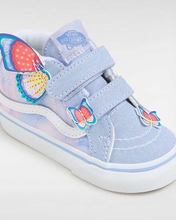 Kids' Vans Sk8-Mid Reissue Hook and Loop (1-4 Years) Sneakers Purple Malaysia | VN9168203