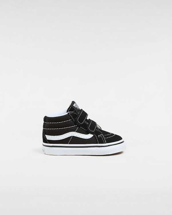 Kids\' Vans Sk8-Mid Reissue Hook and Loop (1-4 Years) Sneakers Black Malaysia | VN8431675