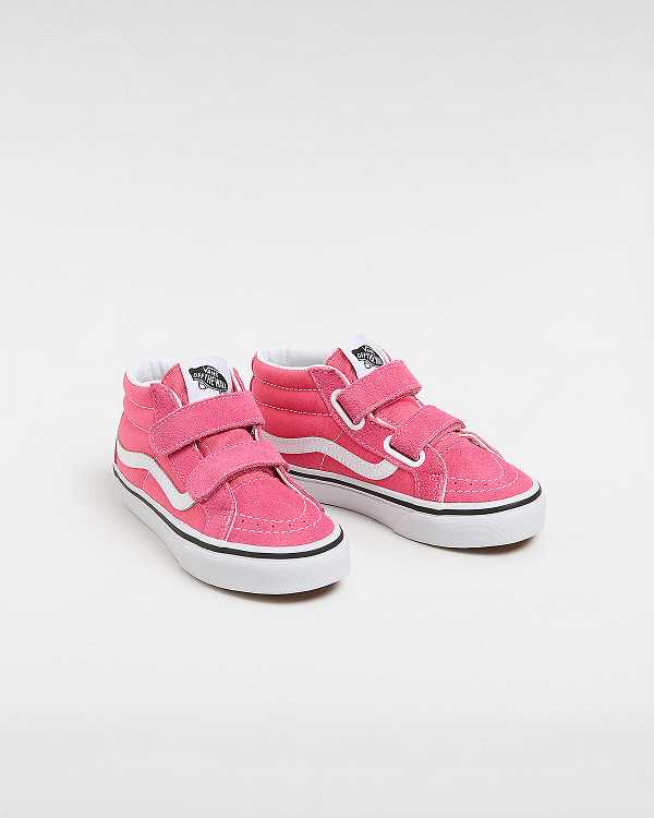 Kids' Vans Sk8-Mid Reissue Hook and Loop (4-8 years) Sneakers Pink Malaysia | VN6732804