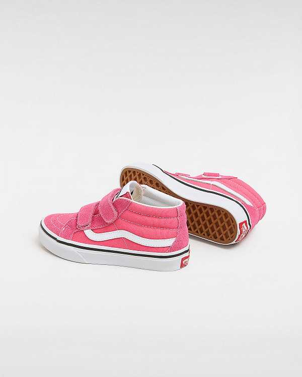 Kids' Vans Sk8-Mid Reissue Hook and Loop (4-8 years) Sneakers Pink Malaysia | VN6732804