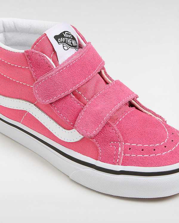 Kids' Vans Sk8-Mid Reissue Hook and Loop (4-8 years) Sneakers Pink Malaysia | VN6732804