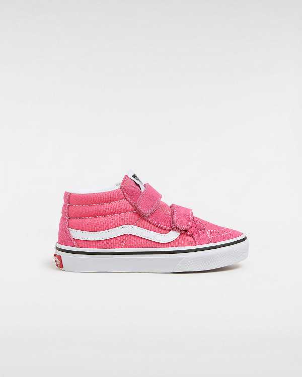 Kids\' Vans Sk8-Mid Reissue Hook and Loop (4-8 years) Sneakers Pink Malaysia | VN6732804