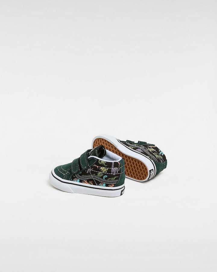 Kids' Vans Sk8-Mid Reissue Hook and Loop Glow (1-4 Years) Sneakers Multicolor Malaysia | VN0673815