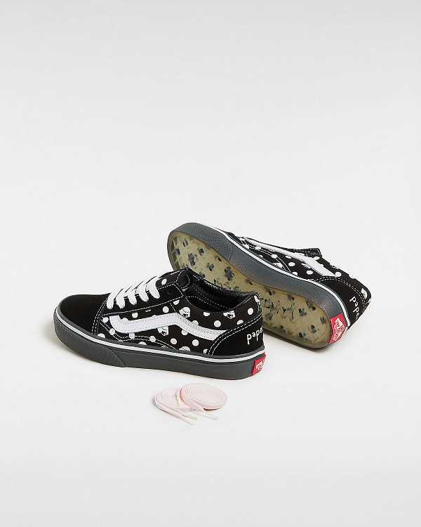 Kids' Vans Vans X Papergirl Old Skool (4-8 Years) Sneakers Black Malaysia | VN0587962