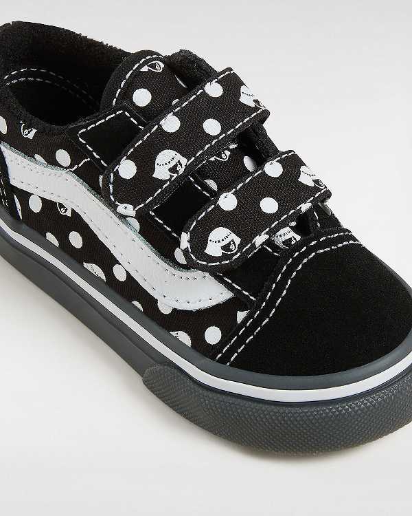 Kids' Vans Vans X Papergirl Old Skool Hook and Loop (1-4 Years) Sneakers Black Malaysia | VN7406281