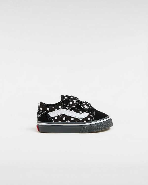 Kids\' Vans Vans X Papergirl Old Skool Hook and Loop (1-4 Years) Sneakers Black Malaysia | VN7406281