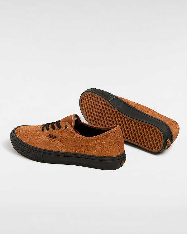 Men Vans Authentic Hairy Suede Skate Shoes Orange Malaysia | VN1987254