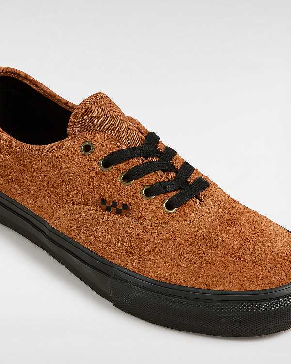 Men Vans Authentic Hairy Suede Skate Shoes Orange Malaysia | VN1987254