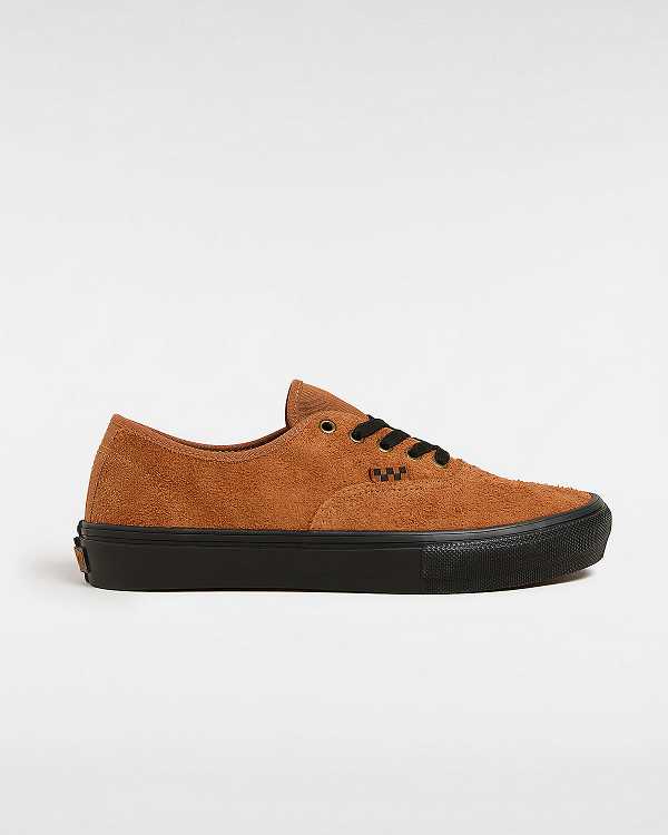 Men Vans Authentic Hairy Suede Skate Shoes Orange Malaysia | VN1987254