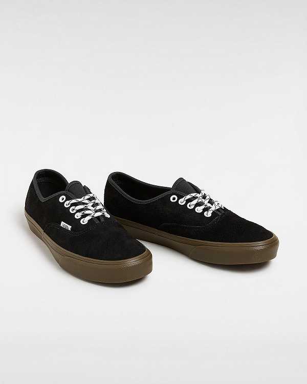 Men Vans Authentic Hairy Suede Sneakers Black Malaysia | VN6182370