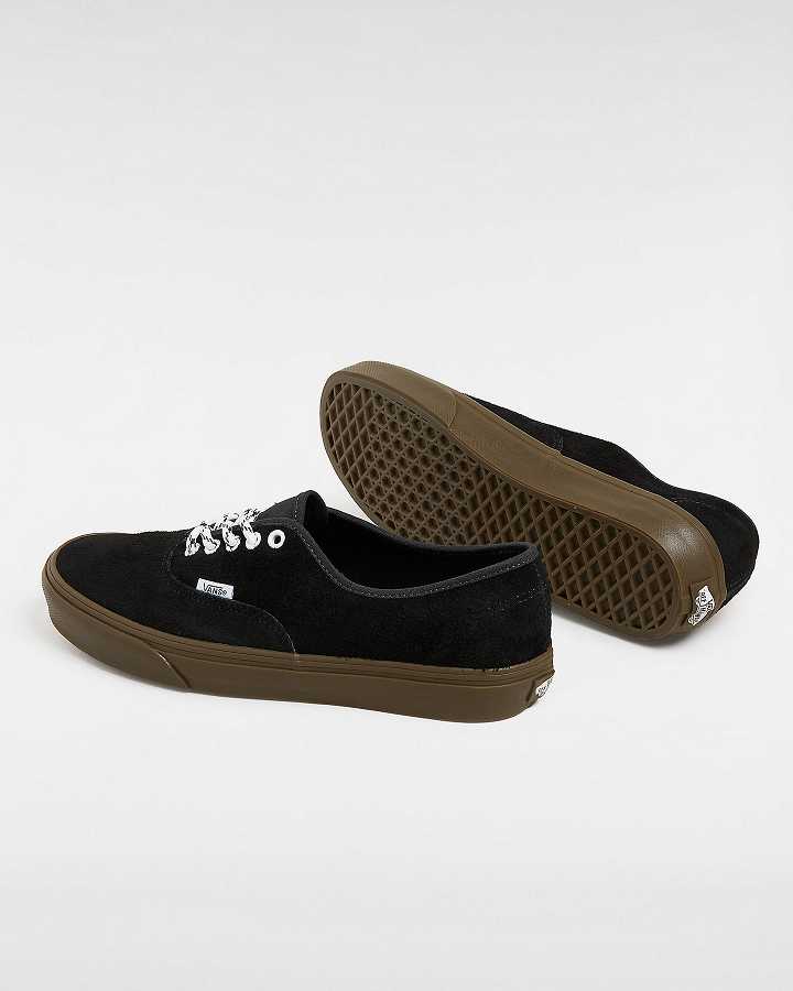 Men Vans Authentic Hairy Suede Sneakers Black Malaysia | VN6182370